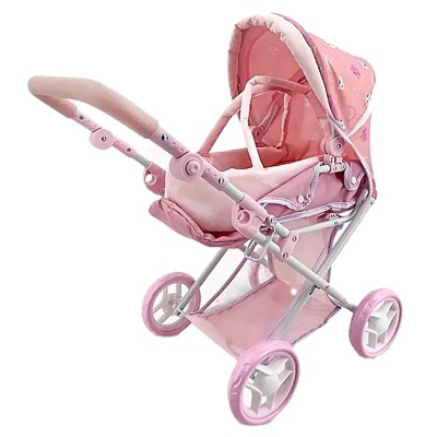 Коляска для кукол Котята с люлькой и корзиной Рыжий кот 9346-PF 1